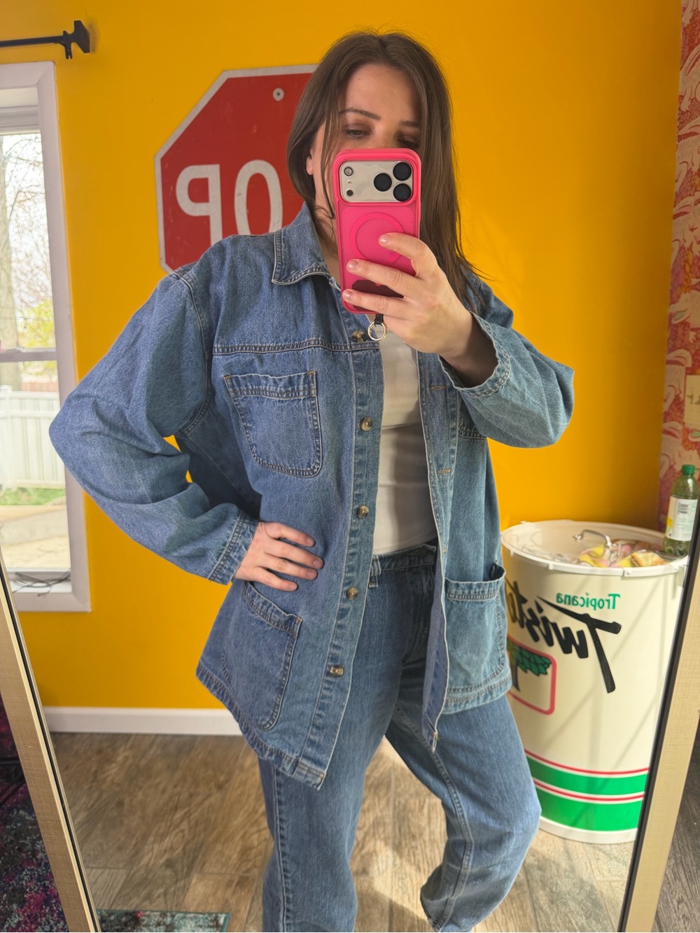 Vintage 90’s Cabin Creek Denim Barn Chore Jacket large Women’s Coat Oversized